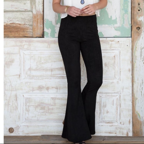 Pants - janis joplin faux suede bell bottom pants